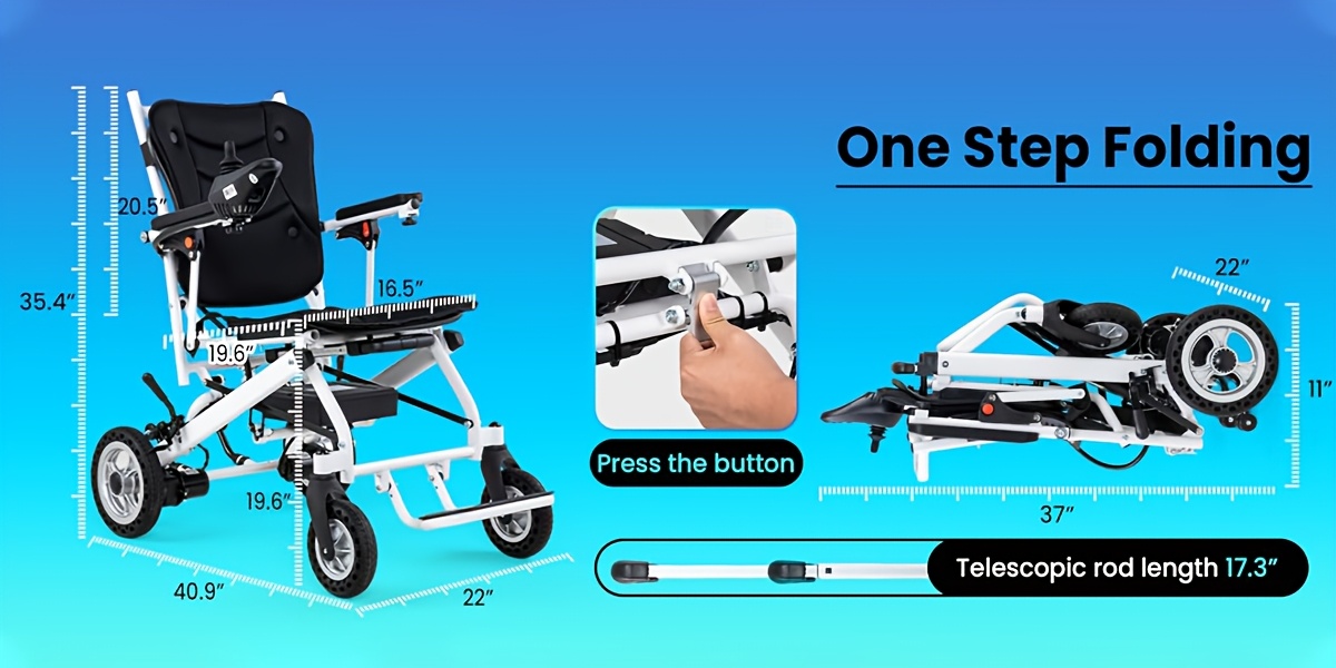 25 miles adult electric wheelchair light foldable weighing only 37   folding electric wheelchair with rear control 2 10ah removable lithium battery with water cup holder backpack dust bag suitable for people with disabilities Product details 5