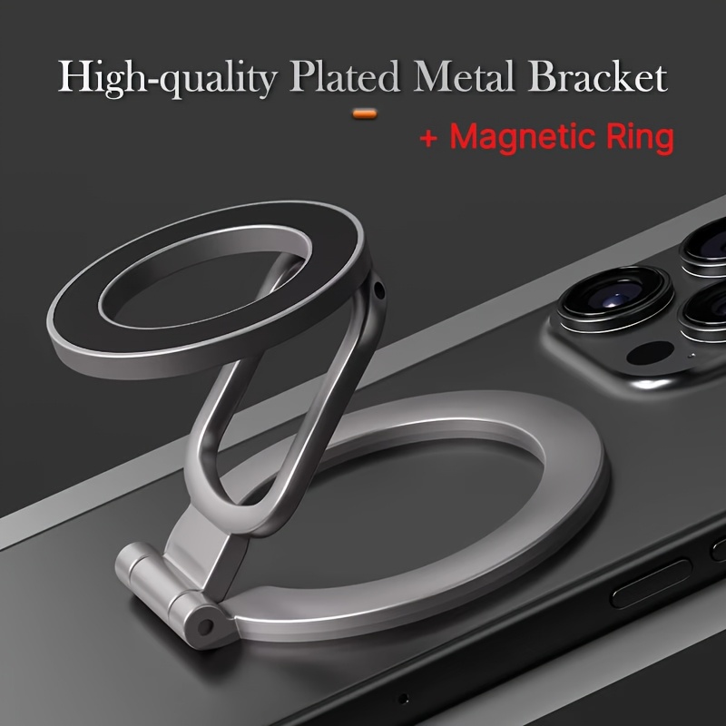 TEMU Support de téléphone double face avec anneau magnétique, bague magnétique, béquille, prise magnétique, rotation à , support magnétique pour