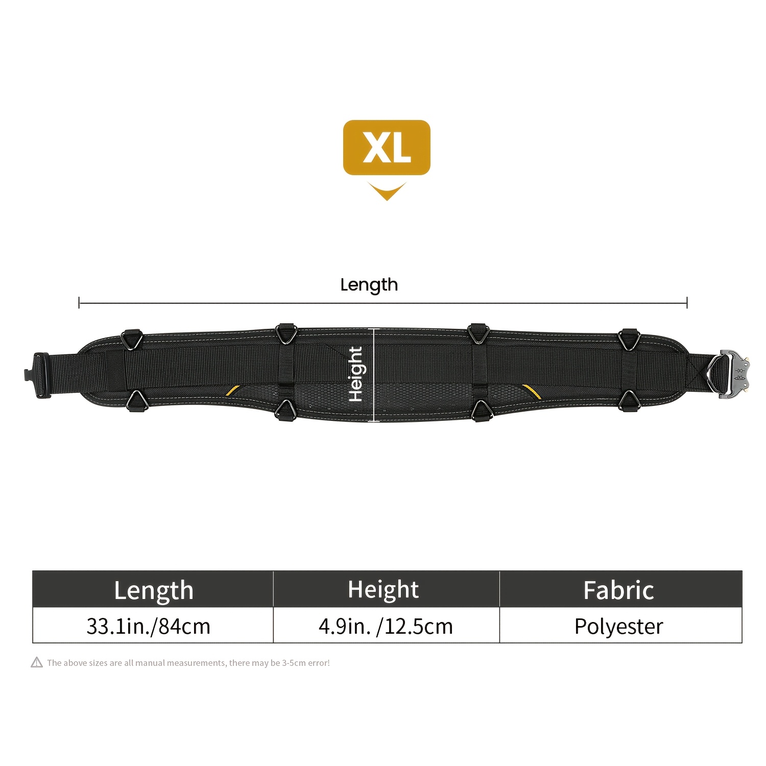 Tool Belt For , Adjustable Work Belt With Heavy Duty Back Support For Carpenters, Electricians, , Black