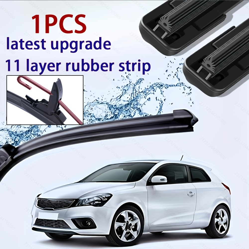 E-shop Neu verbesserte 11-lagige Gummi-Scheibenwischerblatt / Leiser Betrieb / Passend für 99% der Automodelle mit U/J-Typ-Adaptern / 14-26 Zoll
