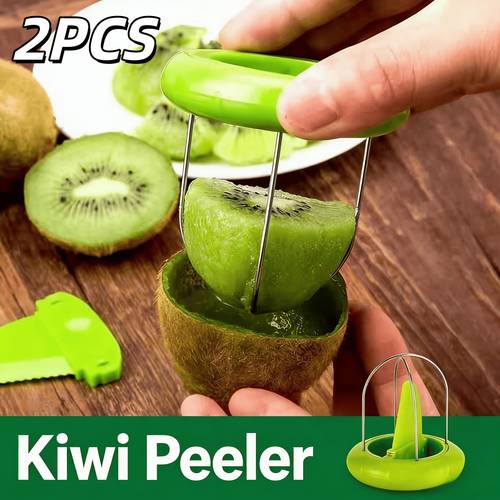 2 creative kiwi peelers with cute plastic and ergonomic handles pies egg tarts and salad sets versatile portable peeler a must have kitchen tool for outdoor cooking camping and picnics