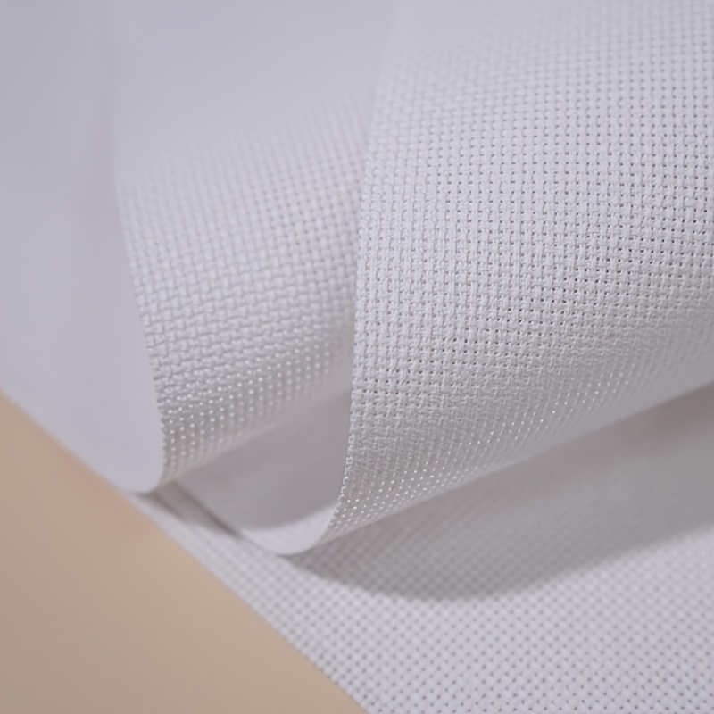 Image of Cross- Fabric, , White, 19.69 Inches Wide X 19.69 Inches Long, Pre-cut Fabric For Diy Crafts, Cross- Embroidery Fabric, High-quality Fabric, Clear Grid.