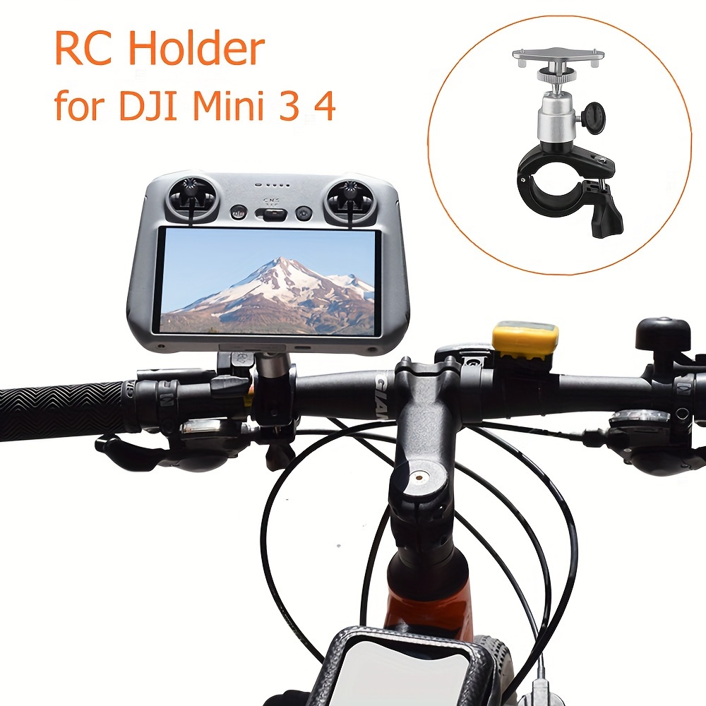 

Bike Mount Holder For Dji Rc Remote, Stable Bracket Support, Black, Universal Handlebar Clip 10.4cm/4in, Camera Control Cycling Accessory