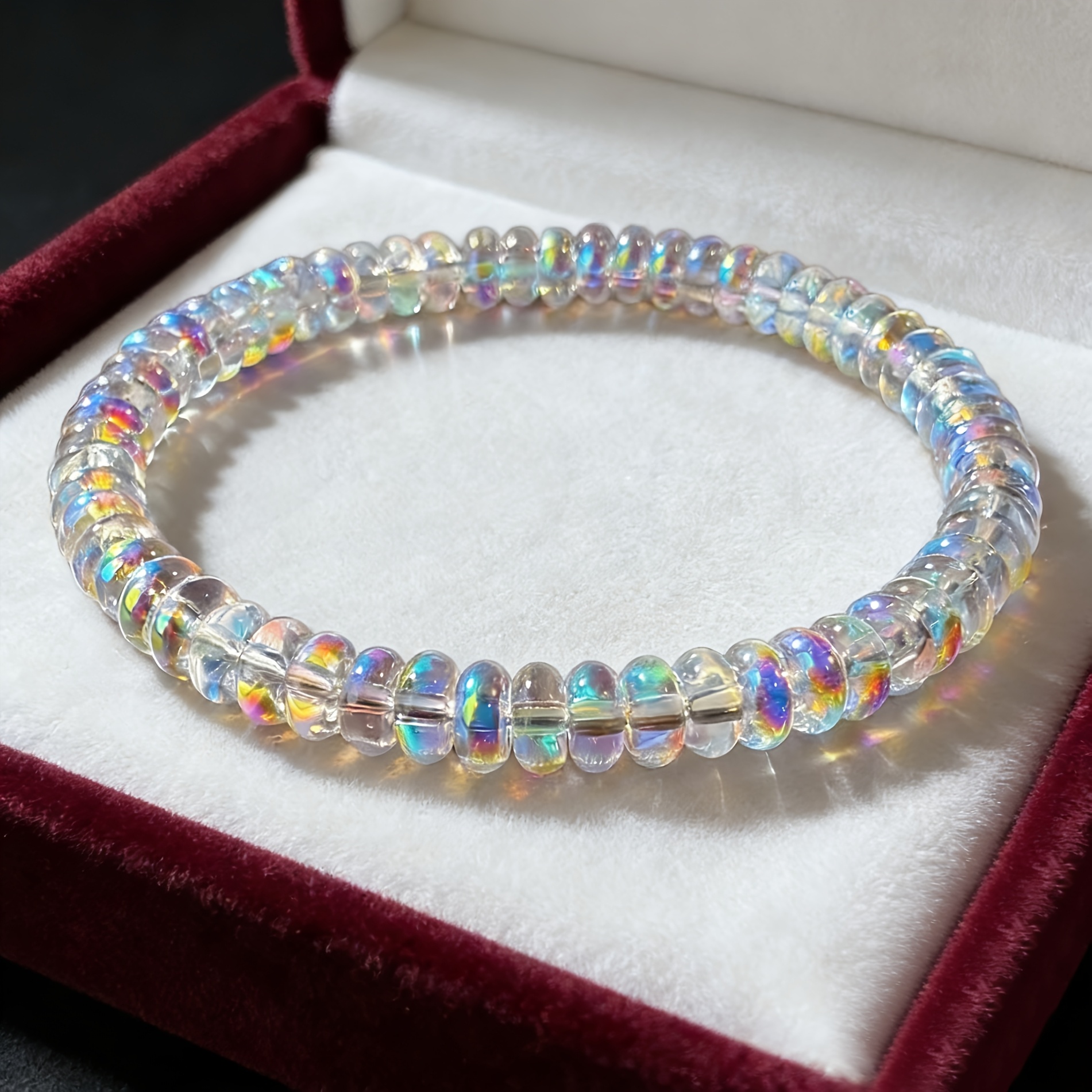 Women's Iridescent Beaded Bracelet, Exquisite Design
