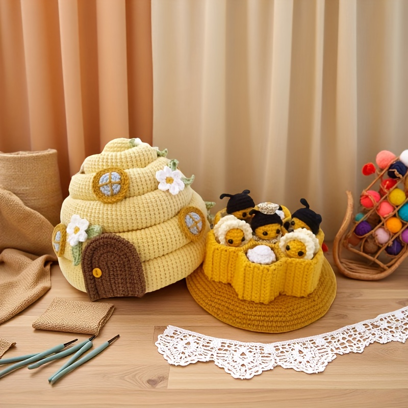 bees beehives crochet set adult handmade crochet cute Temu