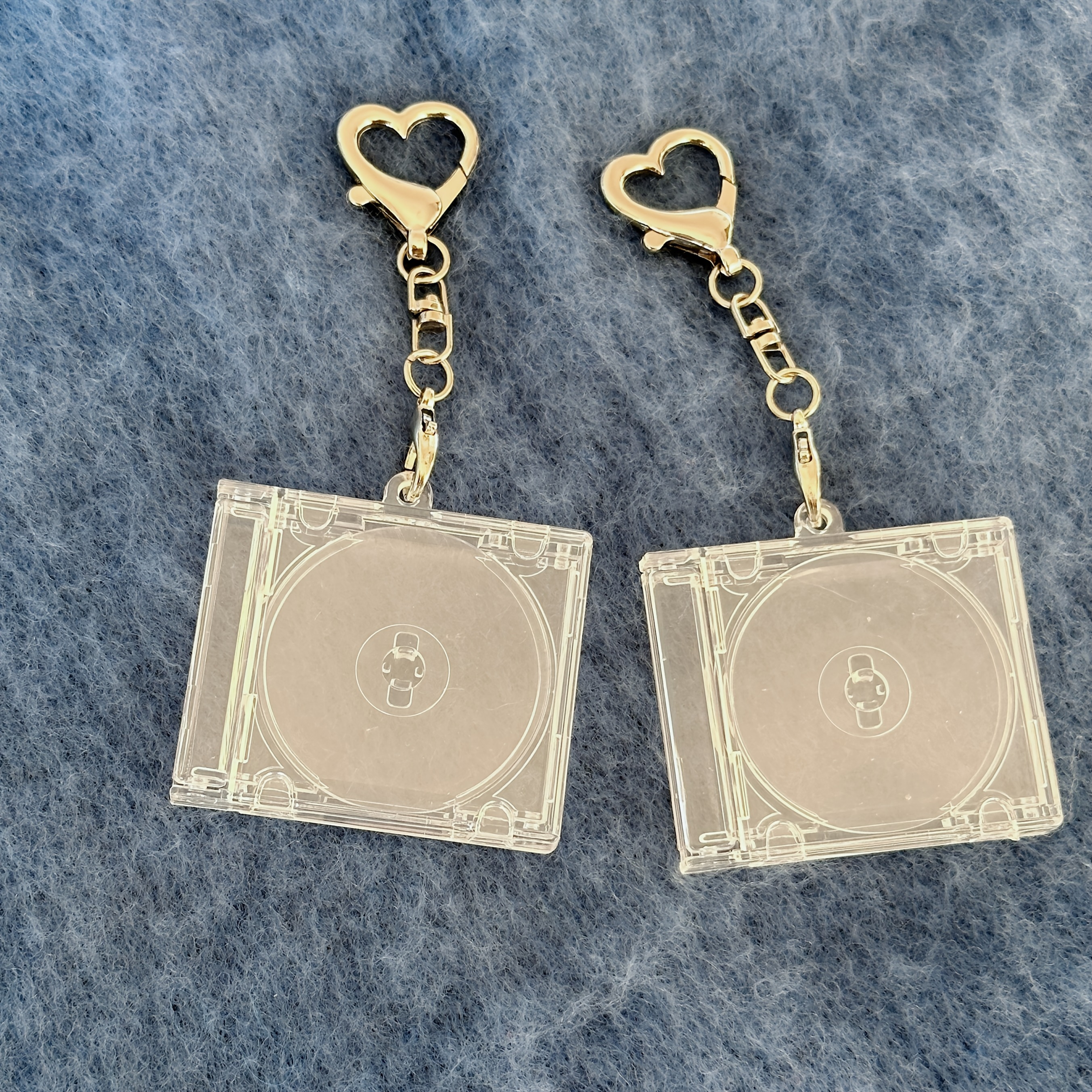 blank mini cd box keychain set 6 sets nfc music album holder