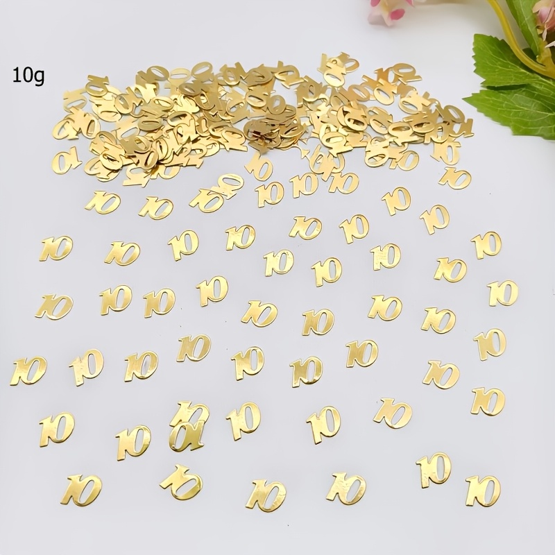 10g Of Decorative Confetti With 10, Suitable For Birthday Parties And Decorations