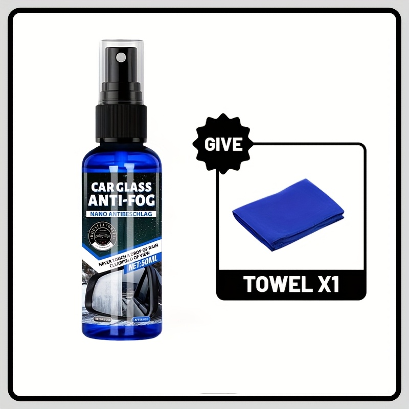 TEMU Car Windshield Spray - Long-lasting Defroster, , Waterproof And - Safe For Glasses, Helmets, And Glass Doors