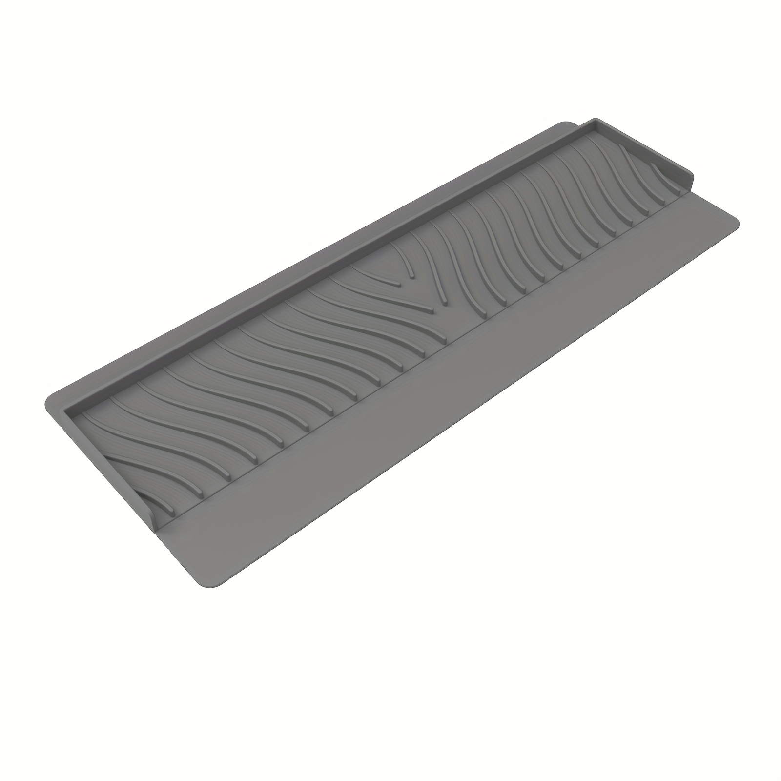 Image of Sink Splash Guard - Water Splash Guard For Kitchen, Island And Bathroom - Secure Non-slip Suction Cup Base - Dishwasher Safe