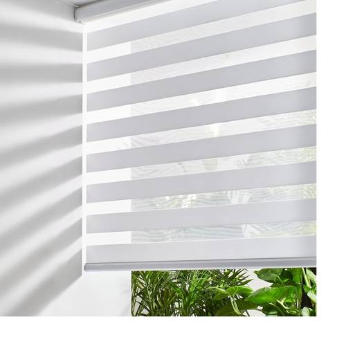 cordless zebra blinds suitable for home windows doors cordless pull down roller shades with dual layer light filtering blackout privacy window for bedroom