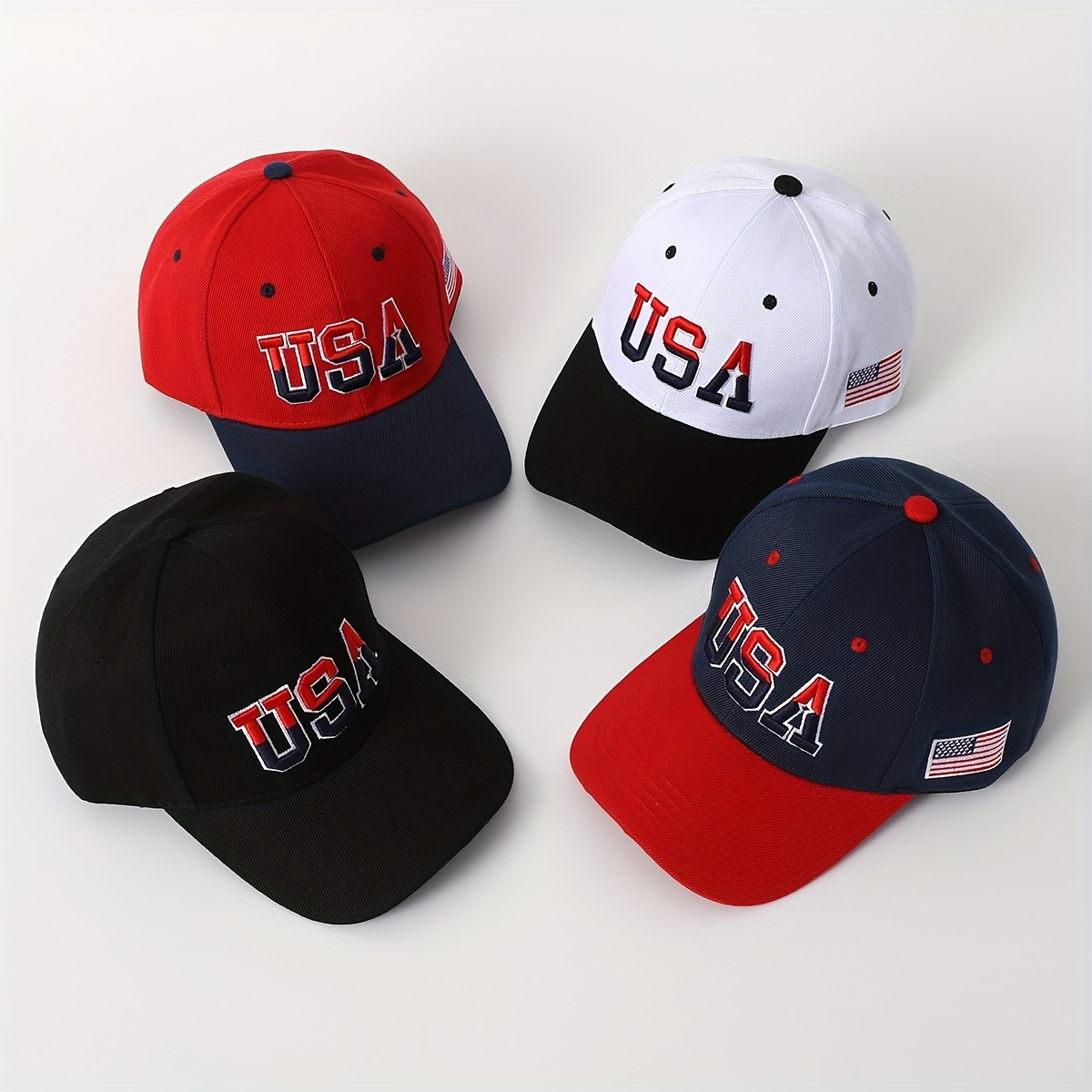 

Boys' Adjustable Baseball Cap With Usa Embroidery - Lightweight, Breathable Polyester For All Seasons Embroidered Baseball Cap Baseball Caps For Men