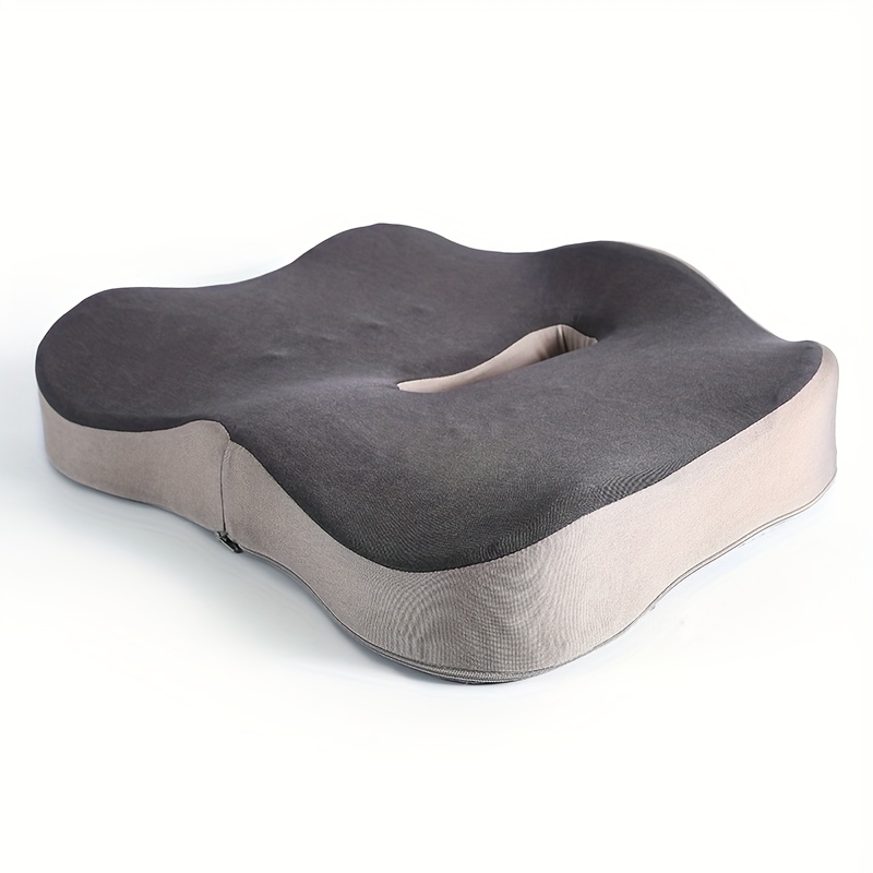 E-shop 1 Memory-Schaum-Kissen, Ergonomische Sitzauflage mit Mittelkerbe für langes Sitzen im Büro/Zuhause/Auto oder auf Stühlen Schreibtischen – Weiche