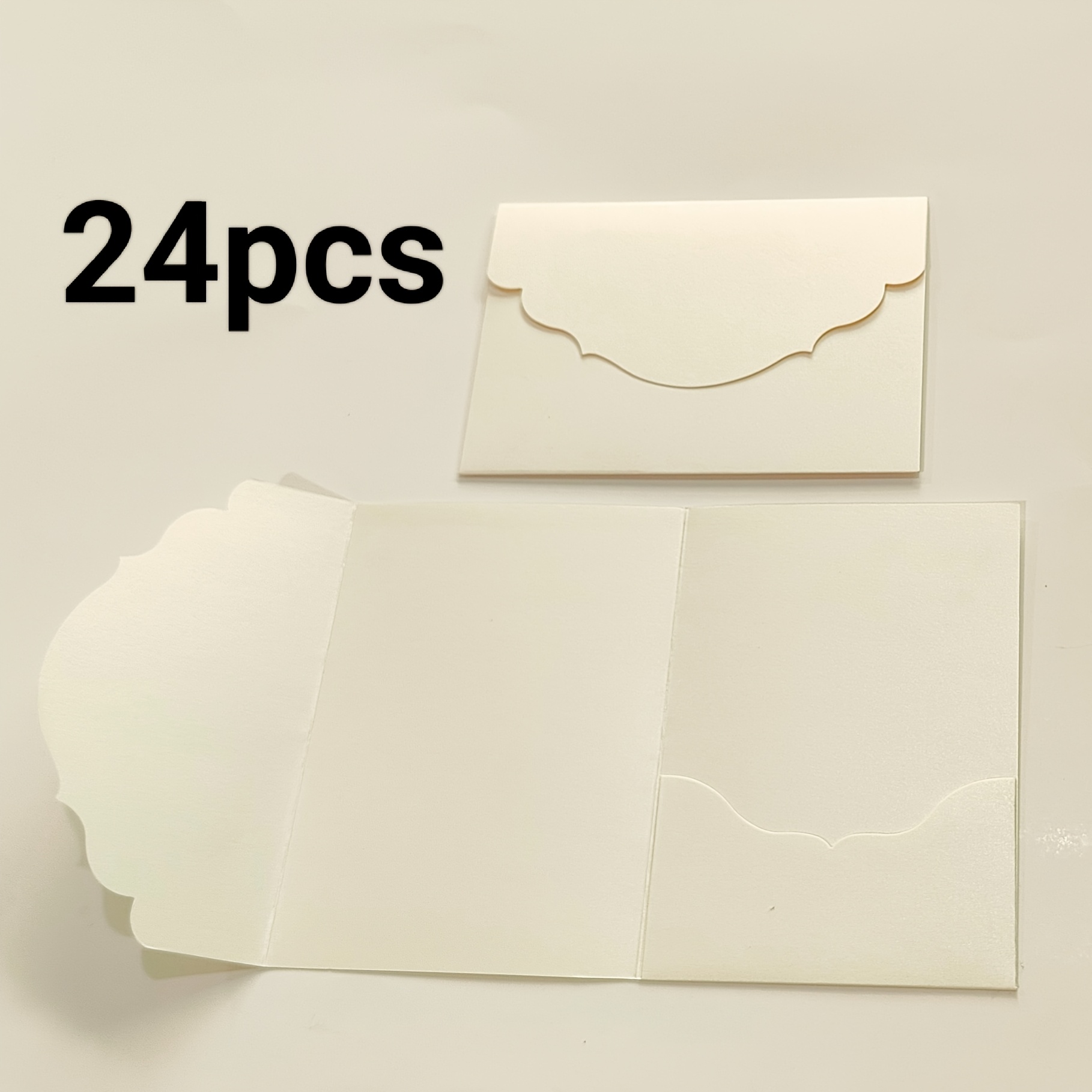TEMU 12pcs/24pcs Foldable Pocket Wedding Invitation Mailing Envelope, Minimalist Style, Suitable For Engagement, Baptism, And Invitations, Size 5x7