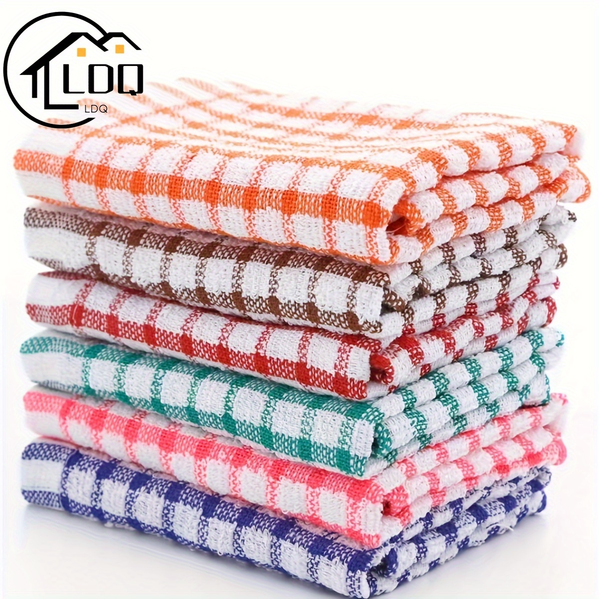 

Ldq 12pcs Dish Towels - Reusable Kitchen Cleaning Cloths, & Absorbent