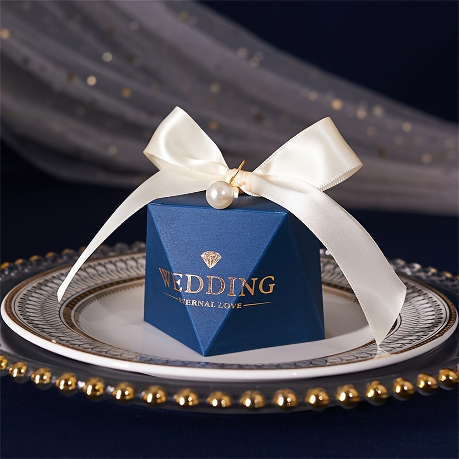 TEMU Gift For Her/him 30pcs Creative Hexagonal Dark Blue Boxes Wedding Gift Box Theme Party Celebration Anniversary Packaging For With Accessories