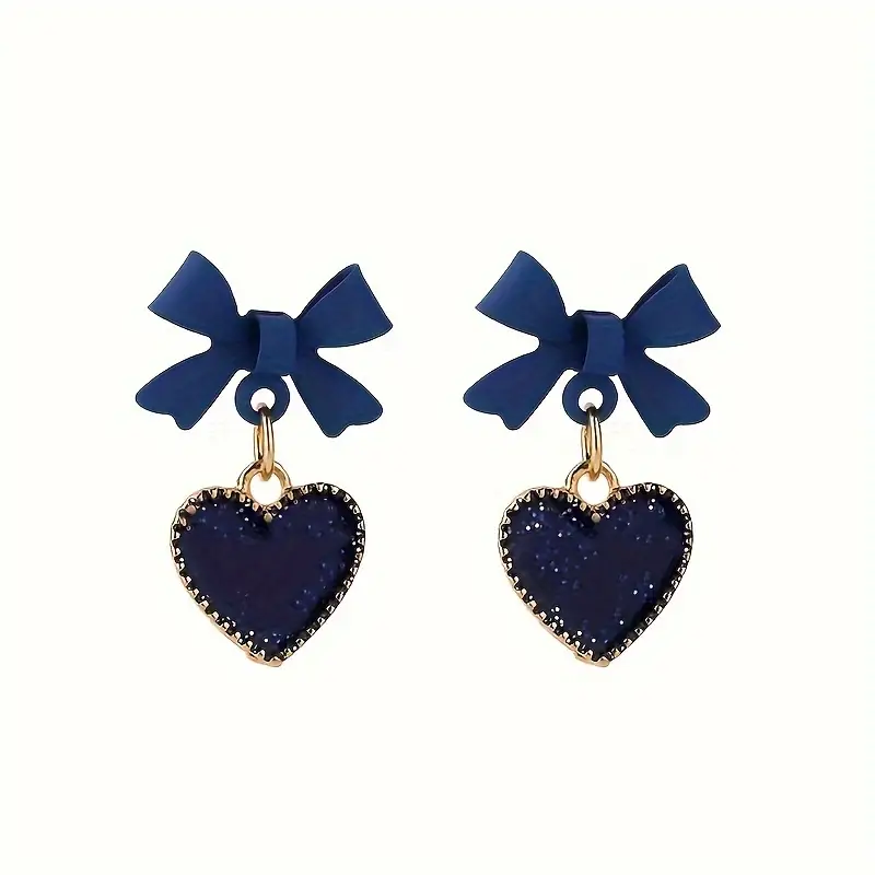 european and american cross border fashion elegant and exquisite love geometric earrings details 5