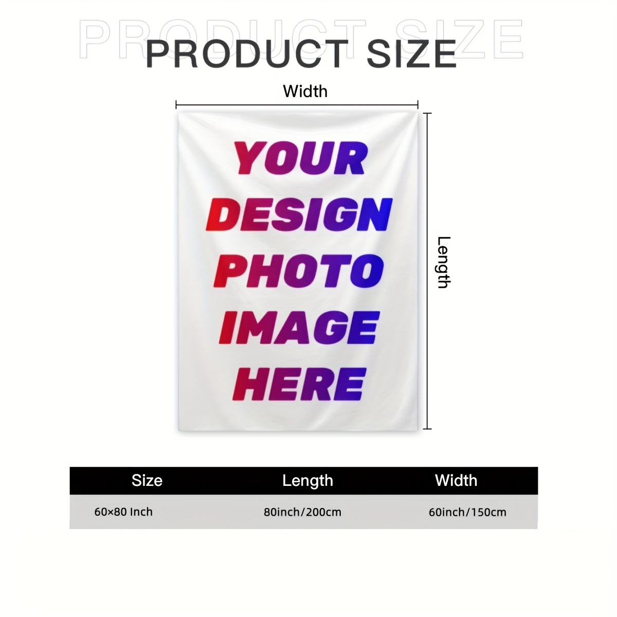 TEMU Custom Fleece Throw Blanket For Couch | Personalized Print Warm Winter Blanket Black - Add Your Image - Fuzzy Soft Cozy Light Weight Fleece