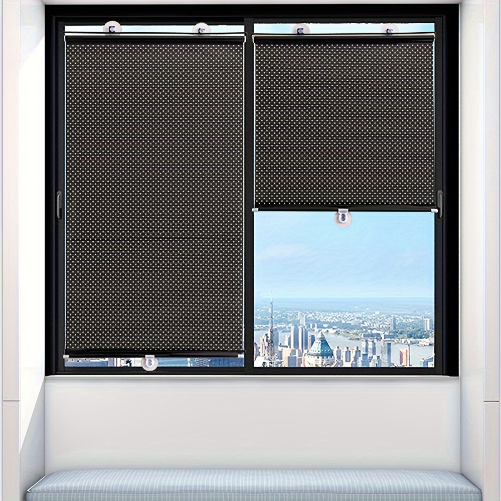 

Easy-install Portable Roller Blind Shade With Suction Cups - Waterproof, No-drill Window Cover For Bedroom & Outdoor Use