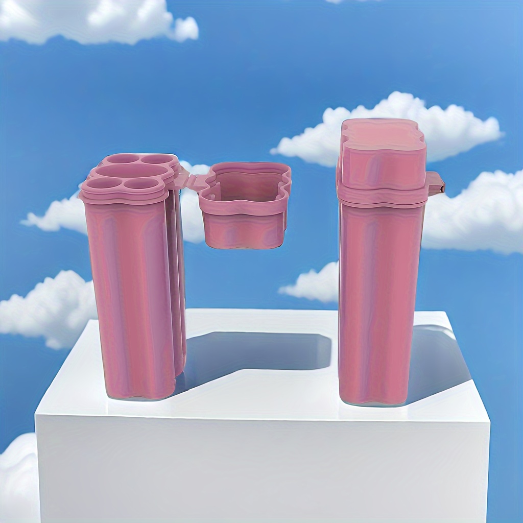1pc boîte rangement portable à 5 trous 4 boîtes rangement