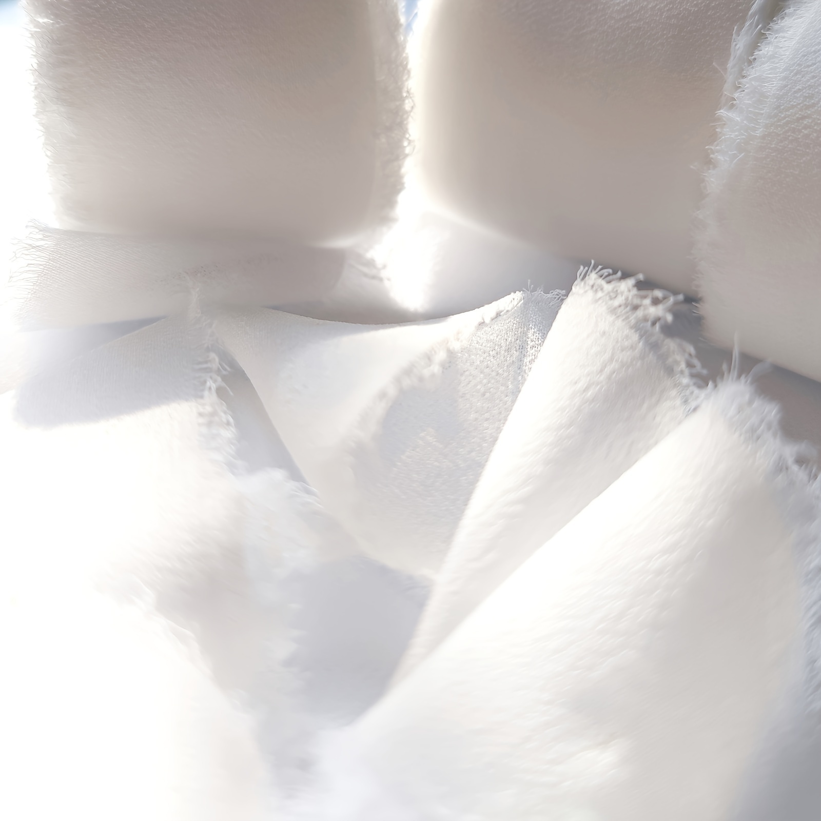 TEMU Cinta Blanca para Envolver Regalos - 3.81Cm / 12.8 Metros, 2 Rollos, Cinta de Gasa para , Cinta de Franela a , Decoración para Hacer para