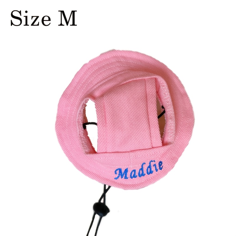TEMU Customized Embroidered Name Bucket Hat For Cat, Adjustable Pet Sun Hat, Personalized Fisherman For , Custom Gift
