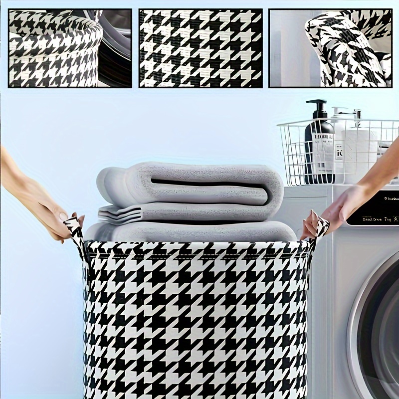 2 sizes   foldable laundry basket set   woven storage bins for clothes toys bathroom essentials no electricity needed   laundry baskets details 1