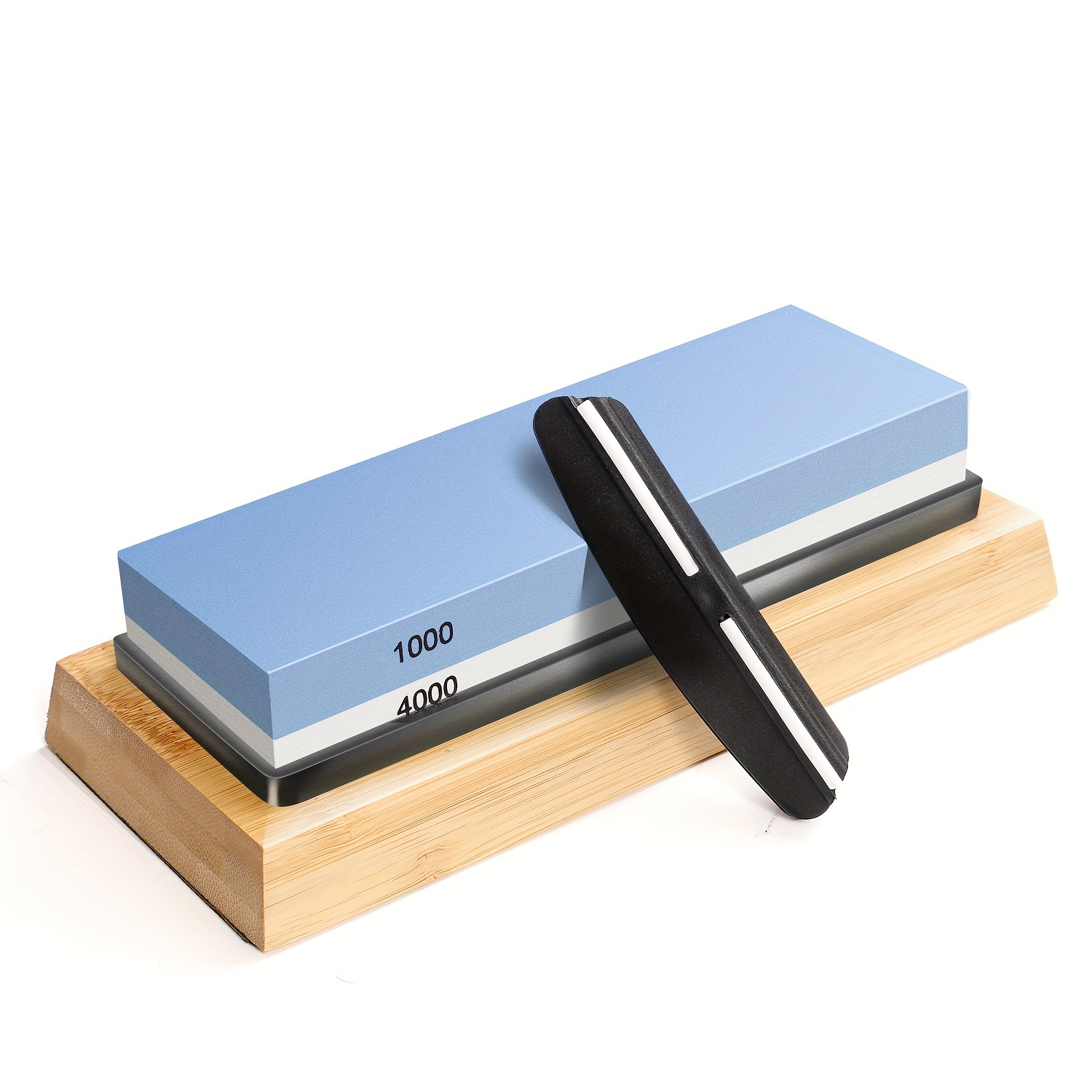 

Premium Knife Sharpener Stone Dual Sided 1000/4000 Grit, Professional Knife Sharpening Stone, Nonslip Base & Angle Guide, Sharpening Tool, Quick Sharpening Of Knives, Grinding Auxiliary Tools