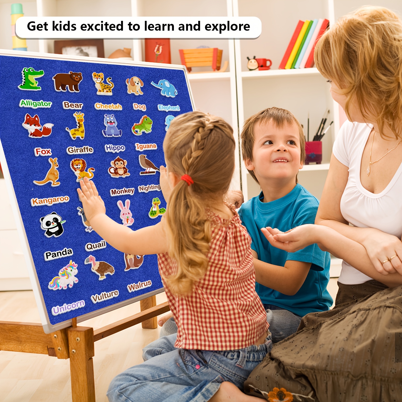 52pcs Animal Felt Teaching Aids for Interactive Learning