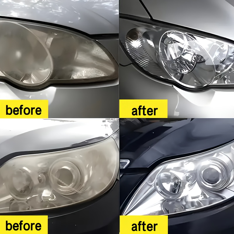 Universal Headlight Restoration Paste 140g Kit for Automotive Headlamp Polishing, Waxing, and Scratch Removal