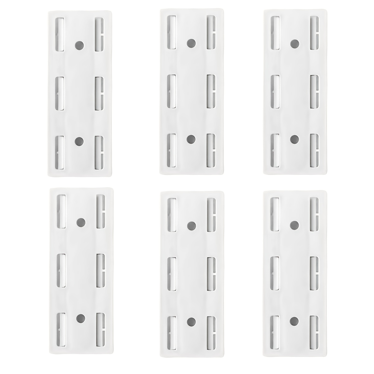 TEMU 6 Super Strong Self Adhesive Hooks - No Drilling Wall Mount Hangers Hooks, Traceless Remove And Durable Plastic Hooks - Home Office Space Saving