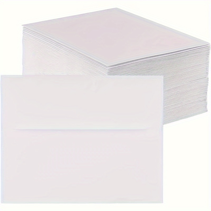 

50pcs/100pcs Blank Envelopes, Peel & Seal. Square Cover, For Invitations, Greeting Cards, Showers, Weddings, Mailings