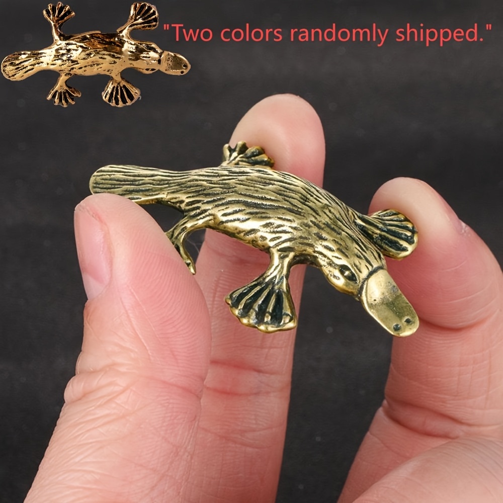 Image of 1pc Platypus Small Ornament - Vintage Style Indoor Craft Collectible, Personalized Handmade Item, Individual Collection, Home Decor, Holiday Gift, Random From 2 Colors