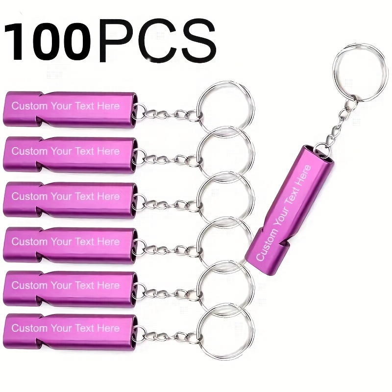 100pcs Custom High-Quality Colored Dual-Frequency Aluminum Alloy Whistles