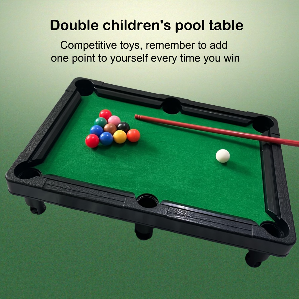 

Mini Billiard Table For - Green Plastic Desktop Pool Game, Novelty Toy For Boys