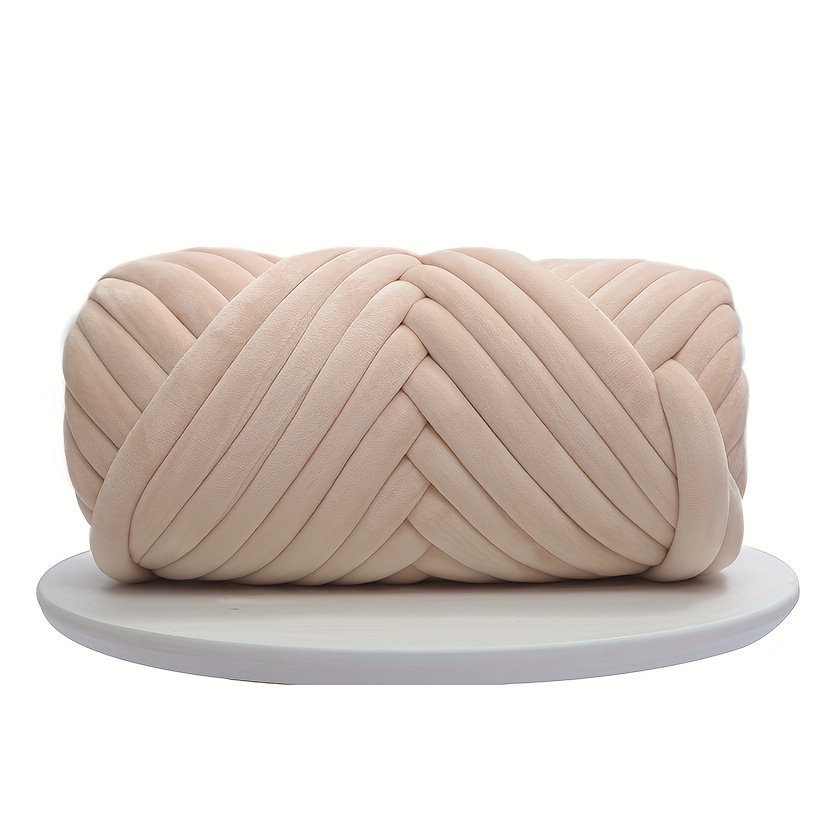 Image of 1 Roll Of 250g, 8m Long, 3cm Thick Core-spun Yarn, For Handmade Diy Chunky Knitting, Weaving Cushions, Cat Beds, Blankets, Bags, And Fabric Strips
