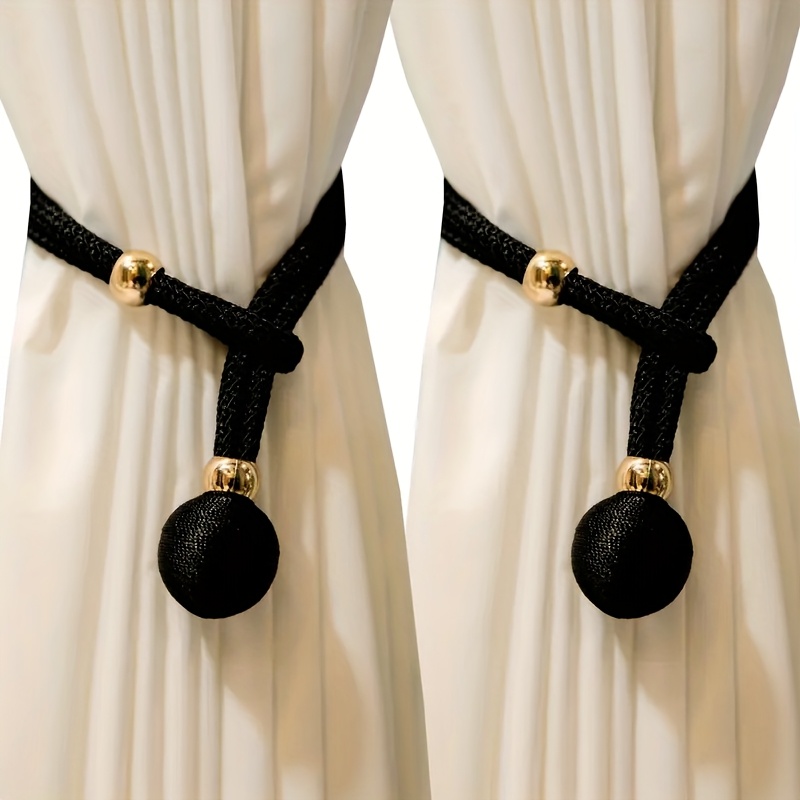 2pcs Curtain Tiebacks With Adjusters, Wall Curtain Holdbacks, Curtain Pull Backs, Curtain Tie Hooks, Curtain Ties, Curtains