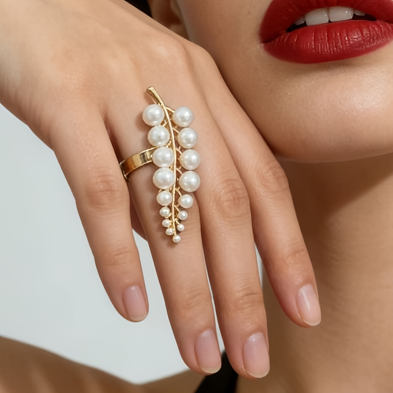 1pc Western Fashion Vintage Leaf Ring