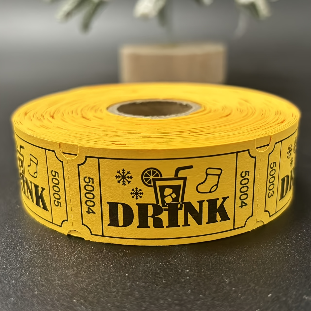 TEMU 500pcs Tickets Rolls, Drink Tickets Single Roll For Events, Leisure, Movie Watching, Entertainment, Class Reward And Prizes (4-)