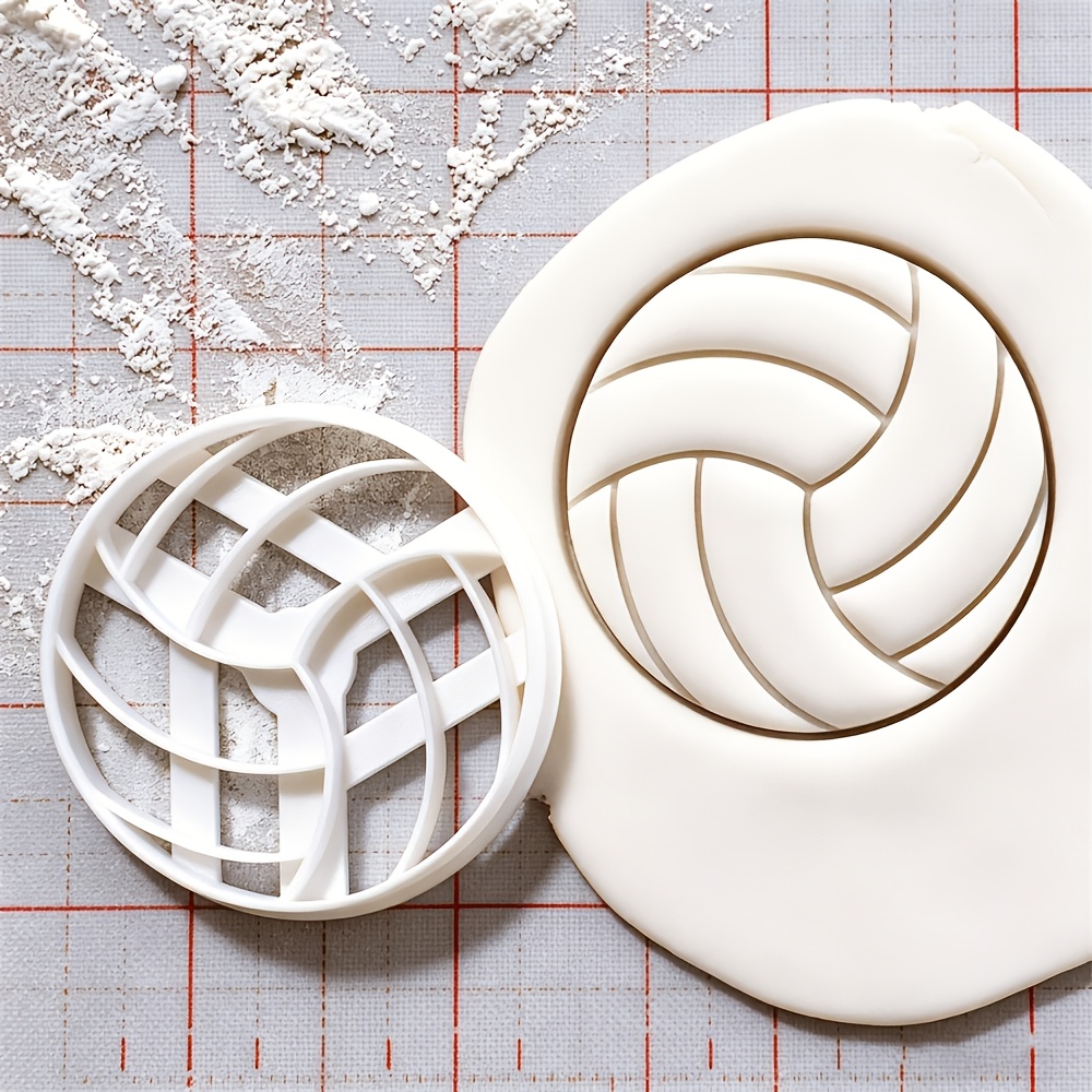 TEMU 1 moule à pour volleyball, coupe-, moule décoratif pour , idéal pour couper, tampon pour passionnés de volleyball, outil pour les réunions à