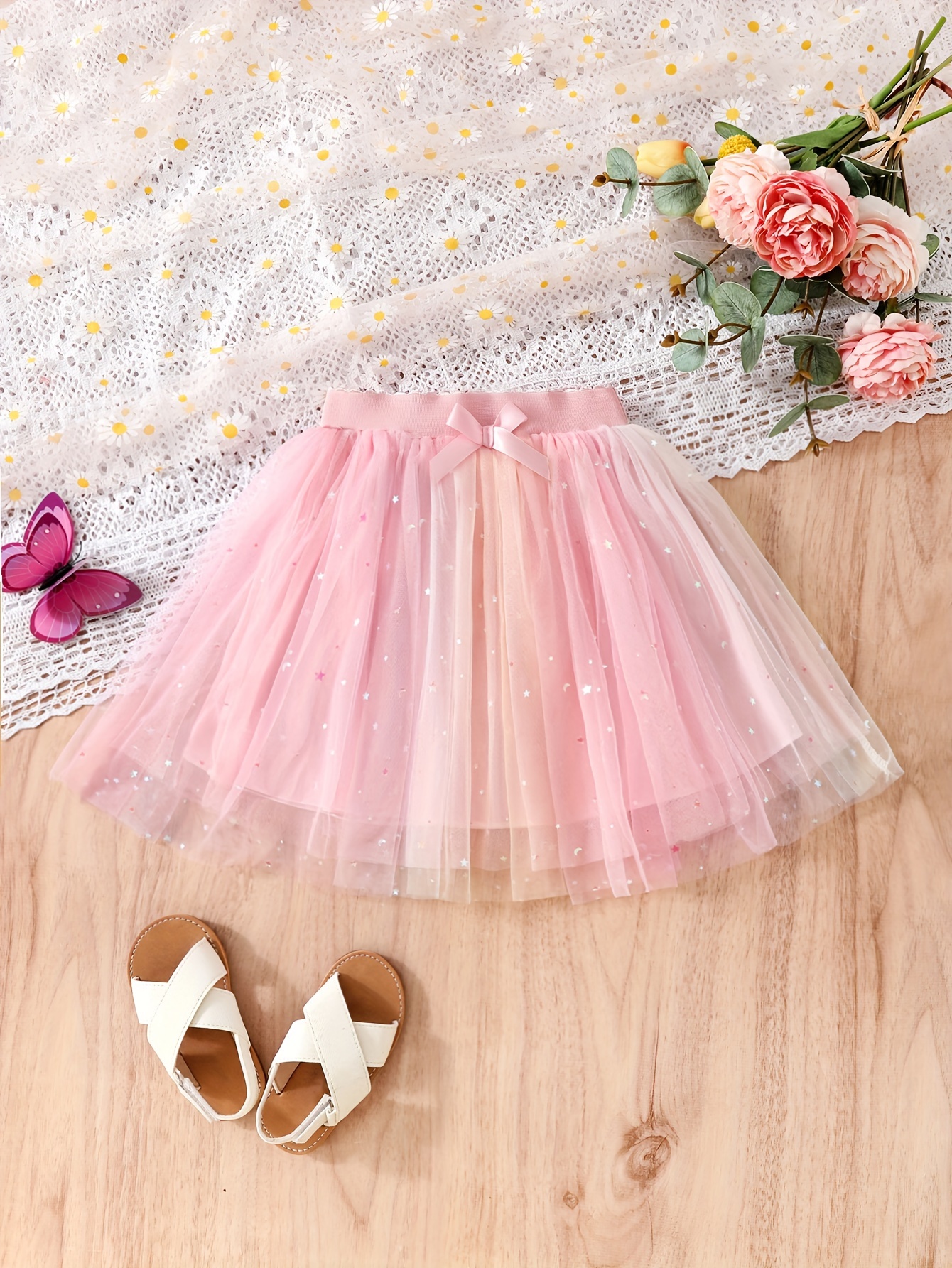 Girls' Princess Skirt Sequins Pattern Tutu Skirt - Temu