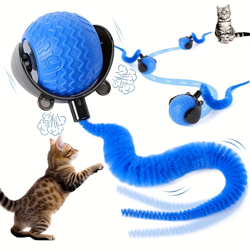 1pc MIAOQUANJI Interactive Cat Toy with Automatic Rolling Ball - USB Rechargeable, Smart Tail Ball for Indoor Cats, Durable Plastic, All Breeds & Sizes, Interactive Playtime, Cat Toy, Playful Design, Smooth Surface 4 1pc MIAOQUANJI Interactive Cat Toy with Automatic Rolling Ball - USB Rechargeable, Smart Tail Ball for Indoor Cats, Durable Plastic, All Breeds & Sizes, Interactive Playtime, Cat Toy, Playful Design, Smooth Surface - Image 4