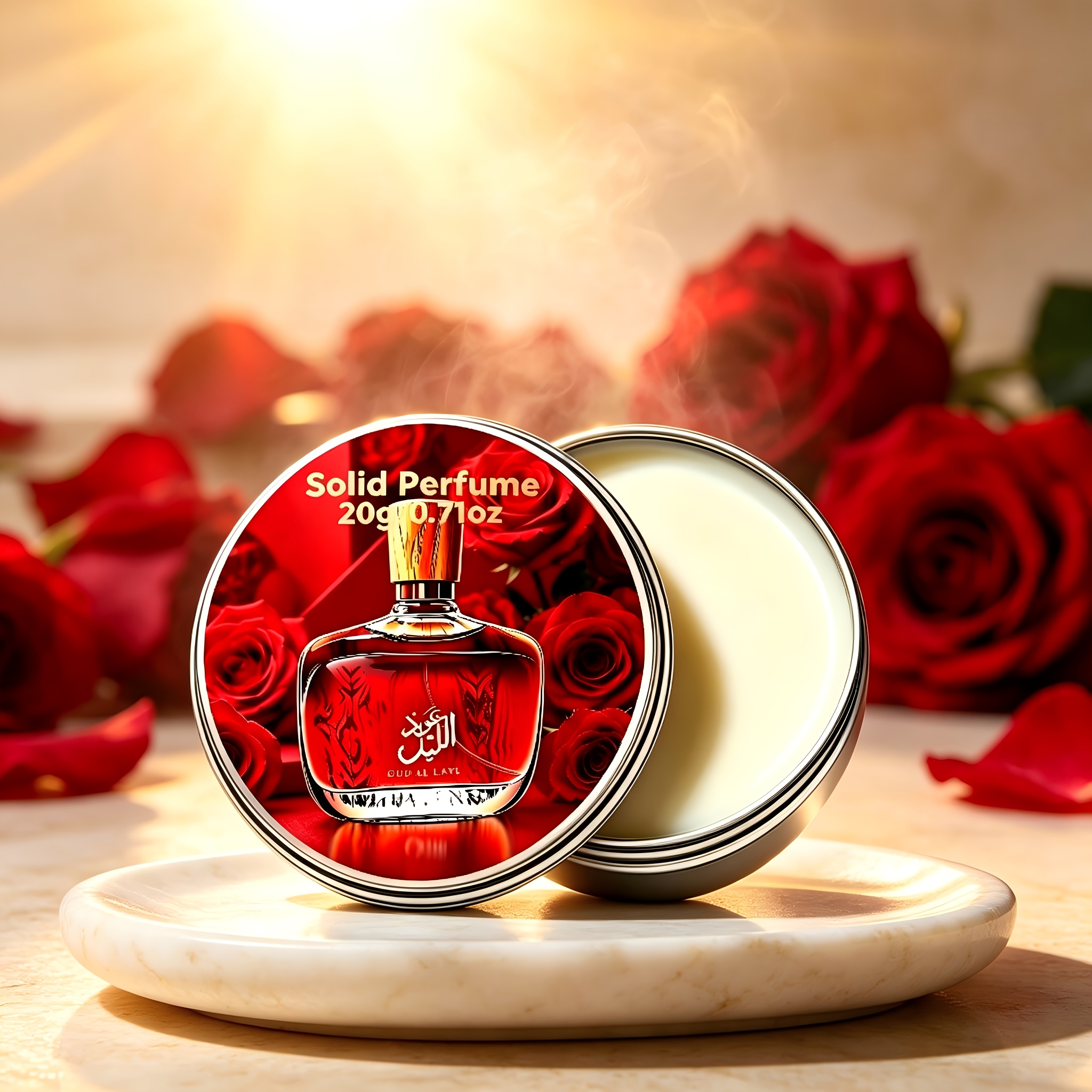 Dubai Arabian Luxury Women's Perfume Balm, Long-Lasting Oriental Woody and Floral Fragrance with Notes of Rose, Jasmine, and Amber, Cedarwood Perfume Stick, Formaldehyde-Free Luxury Balm, Suitable for Dates, Work, Travel, Christmas, and Valentine's