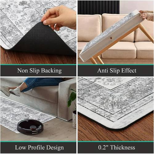 kitchen mat set 3pcs rubber kitchen mat non slip floor mat for home kitchen floor light gray 20 x32 20 x48 20 x60