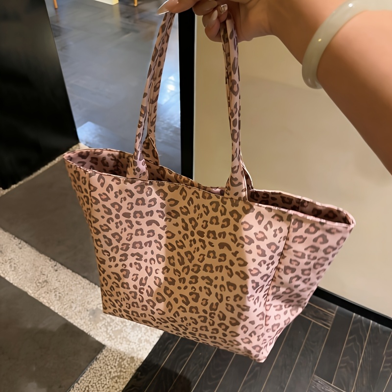 TEMU Sac à main pour femme à imprimé léopard - Grand sac à main, accessoires non , livré avec bandoulière et fermeture éclair, durable, idéal pour le
