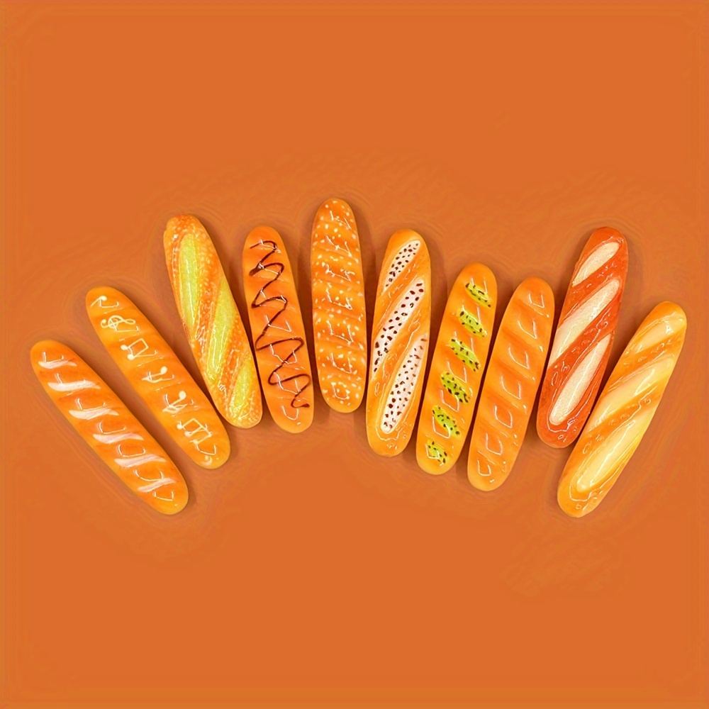 

10pcs Miniature Charms, Resin Food Model Pendants, For Making, Craft Supplies, Artisanal Accessories, And Home Decor