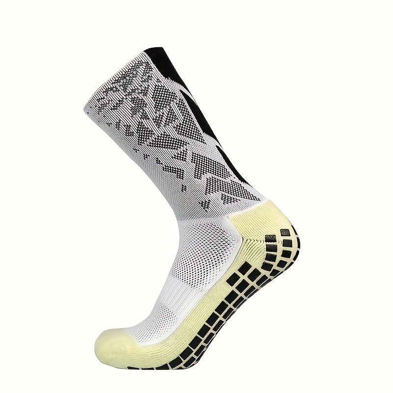 Image of 1pair Football Socks Men's Professional Thick Towel Bottom Mid-tube Socks Non-slip Football Socks Wear-resistant Long Socks