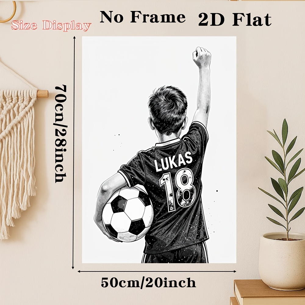 TEMU 2D Plat, 2D Plat, [2D PLAT] 1 stuks Gepersonaliseerde Muurdecoraties Zonder Frame, Aangepaste Naam Posters, Frameloze Aangepaste Posters,