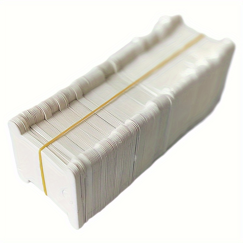 

200pcs White Cardboard Floss Bobbins, Thread Spool Holders For Needlework, 1.5x1.38 Inch, Needle