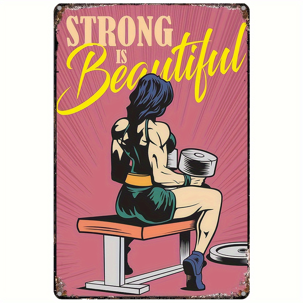 Sore today Strong tomorrow Women Fitness Motivation inspiration poster  24x36 Gym Fitness Health Well-being Beauty