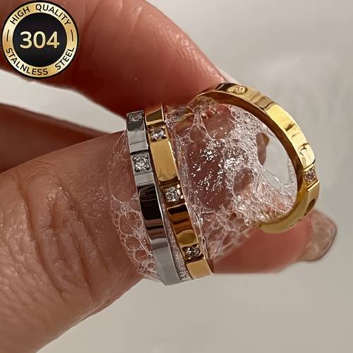 a stylish and high end encrusted stainless steel womens ring engagement anniversary gifts casual party accessories and suitable as a birthday valentines day and mothers day gift